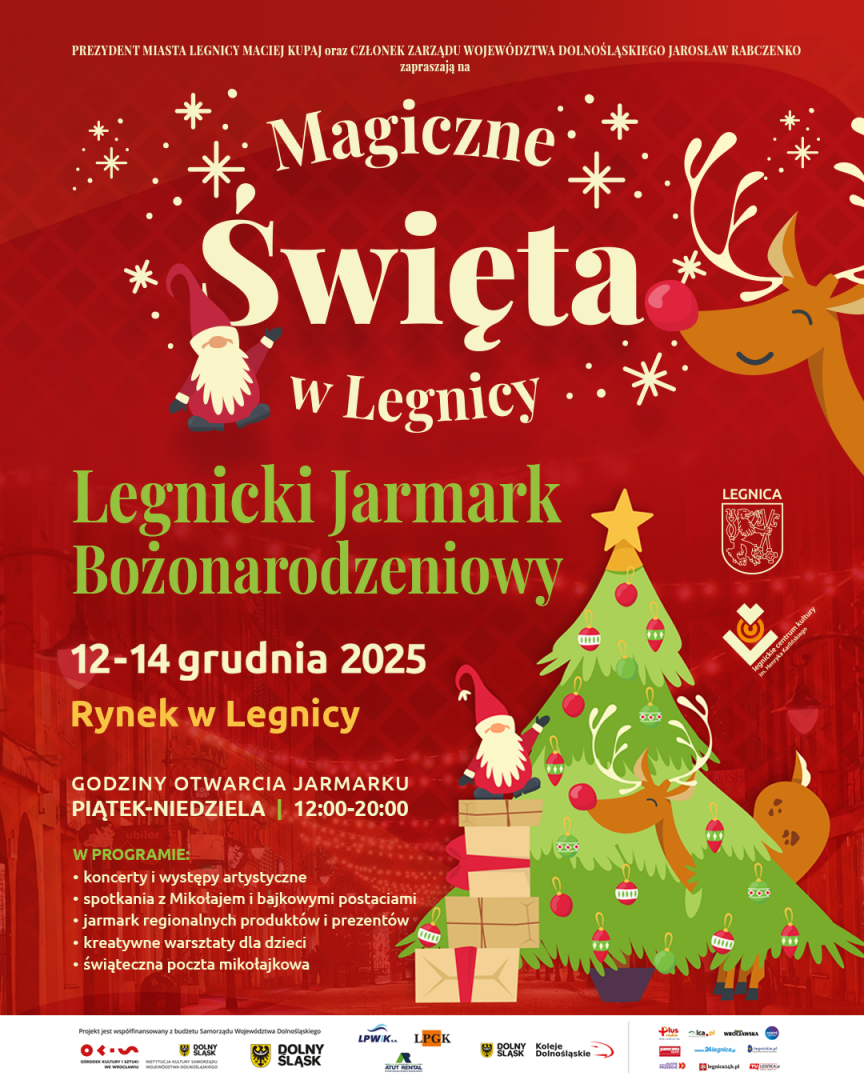 Zapraszamy na zimowy Legnicki Jarmark Świąteczny. Czeka moc atrakcji 