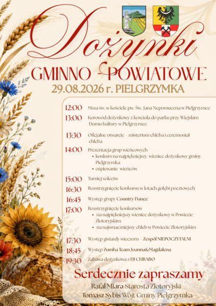 Dożynki Gminno-Powiatowe w Pielgrzymce. Wielkie święto plonów już 29 sierpnia