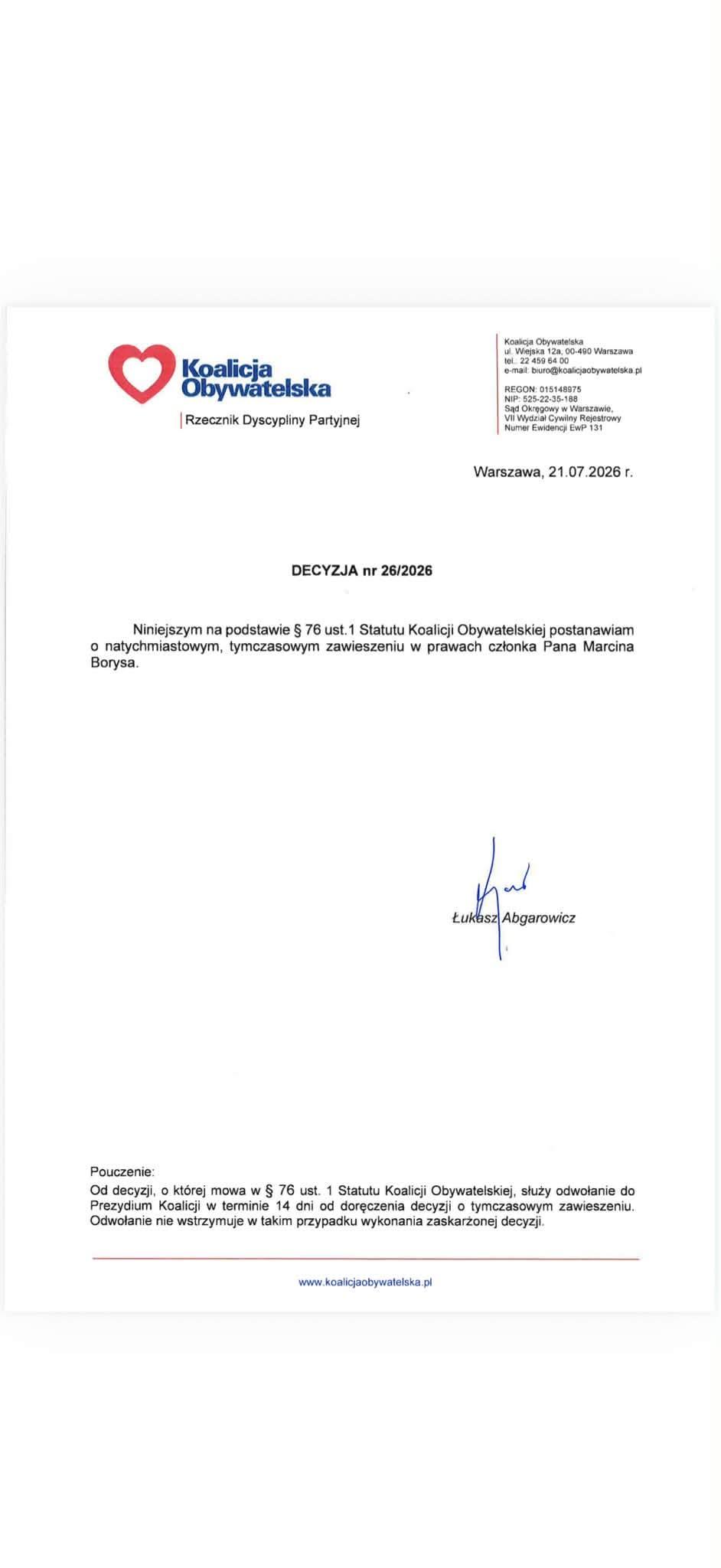 Polityczne zawirowanie na Dolnym Śląsku. Marcin Borys zawieszony w Koalicji Obywatelskiej