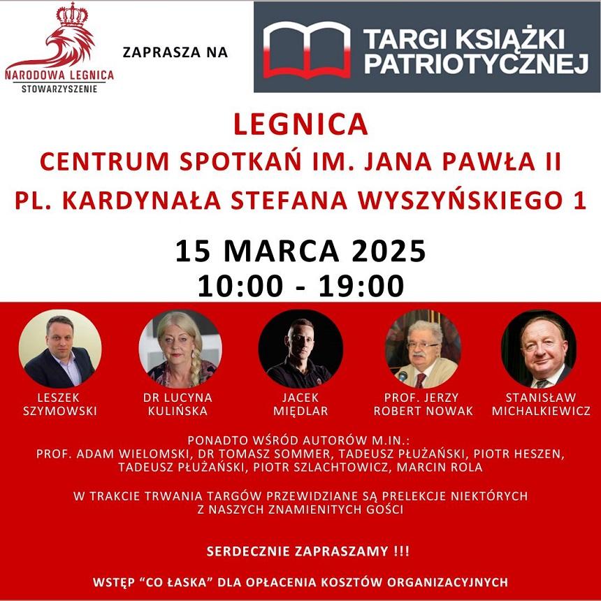 Narodowa Legnica zaprasza na targi Książki Patriotycznej