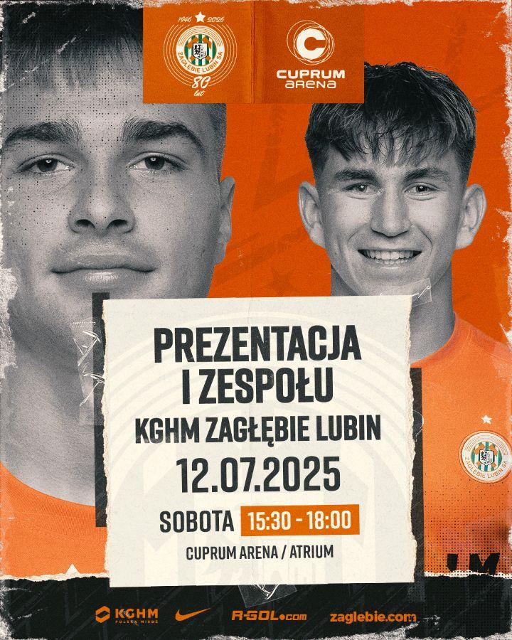 Prezentacja zespołu KGHM Zagłębia Lubin już 12 lipca w galerii Cuprum Arena!