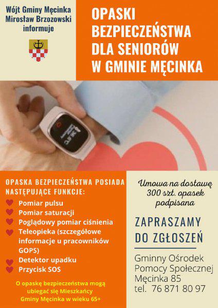 Seniorzy z gminy zostaną wyposażeni w opaski bezpieczeństwa