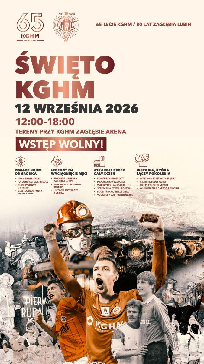 Święto KGHM 12 września w Lubinie. Polska Miedź zaprasza pracowników i mieszkańców regionu