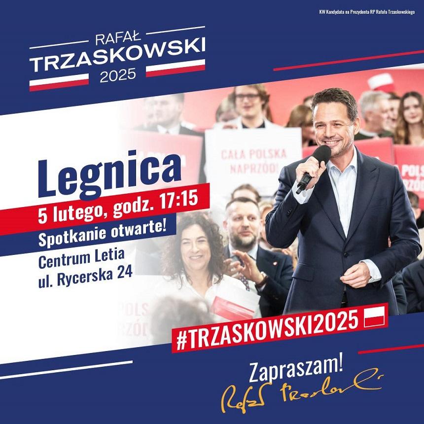 Rafał Trzaskowski przyjeżdża do Legnicy