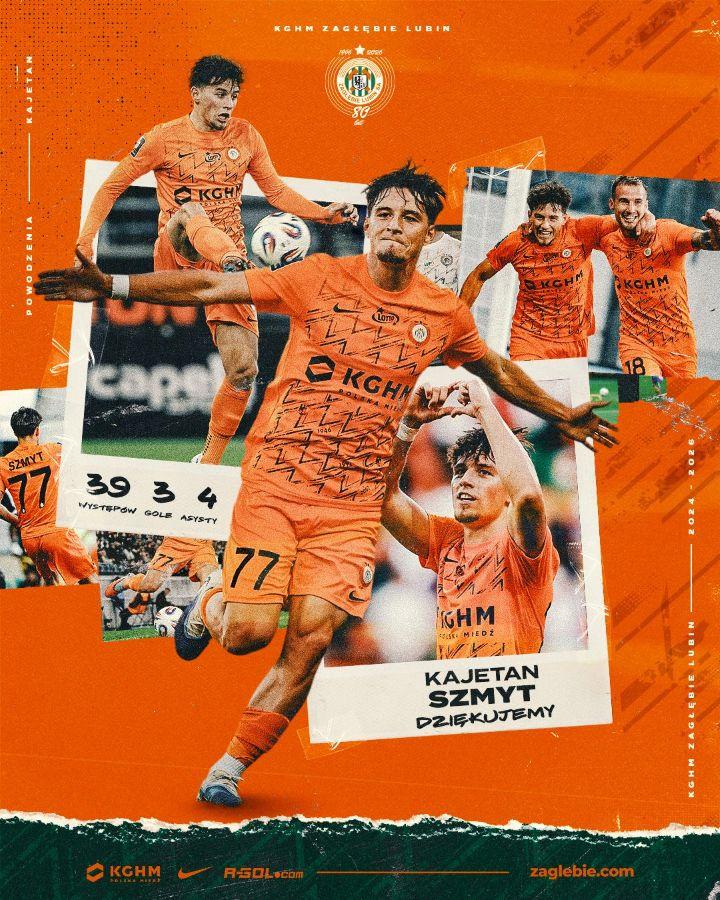 Kajetan Szmyt odchodzi z KGHM Zagłębia Lubin