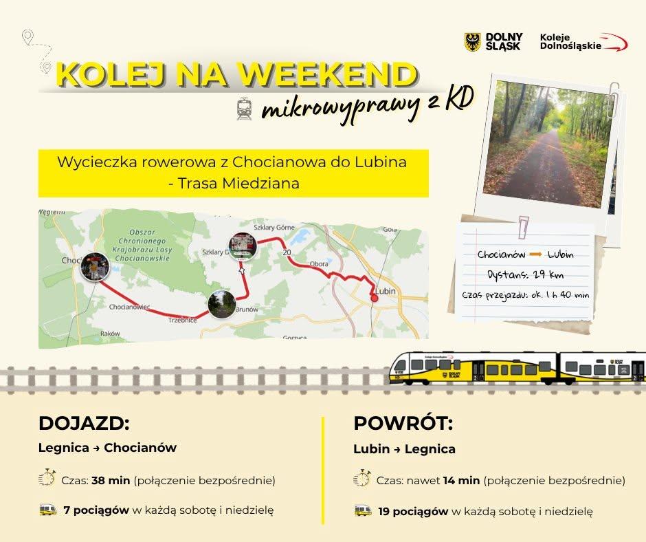 Prezes Kolei Dolnośląskich poleca Trasę Miedzianą. Rowerem z Chocianowa do Lubina i pociągiem do domu
